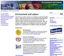 Nova Scotia Environment and Labour - Screen Shot