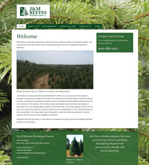 Reeves Christmas Greens - Redesigned Website